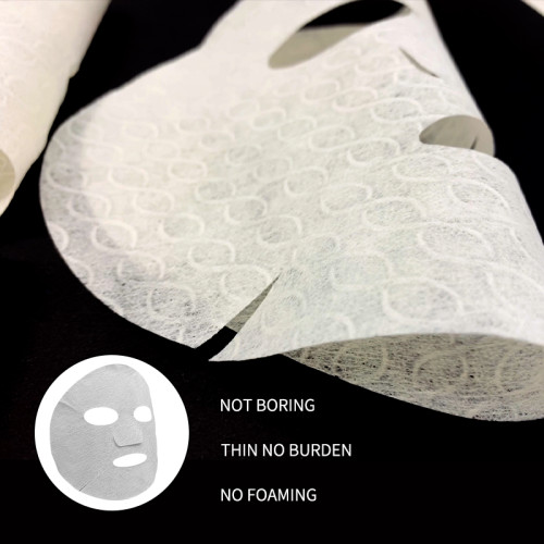 55gsm Natural Spunlace Nonwoven Cotton Pulp Fiber Spunlace Fabric Face Sheet Mask Wholesale