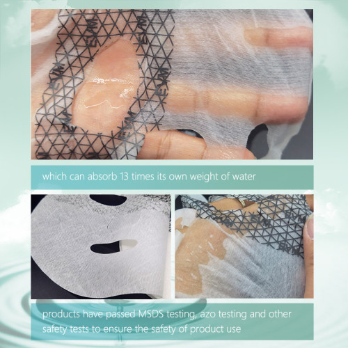 Spunlace fabric Dry Mask Sheet Face Mask Printing Cupro Fiber Facial Sheet Mask