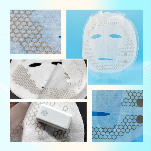 30gsm lenzing tencel micro current face mask impulse fabric multi function face massage mask smart mask face