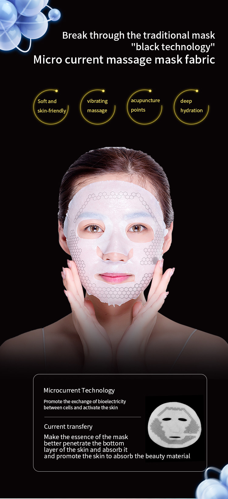 Micro Current facial mask fabric