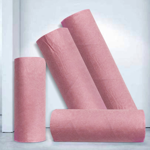 35gsm plant cellulose lycopene fiber pink spunlace fabric roll new material high quality dry mask sheet
