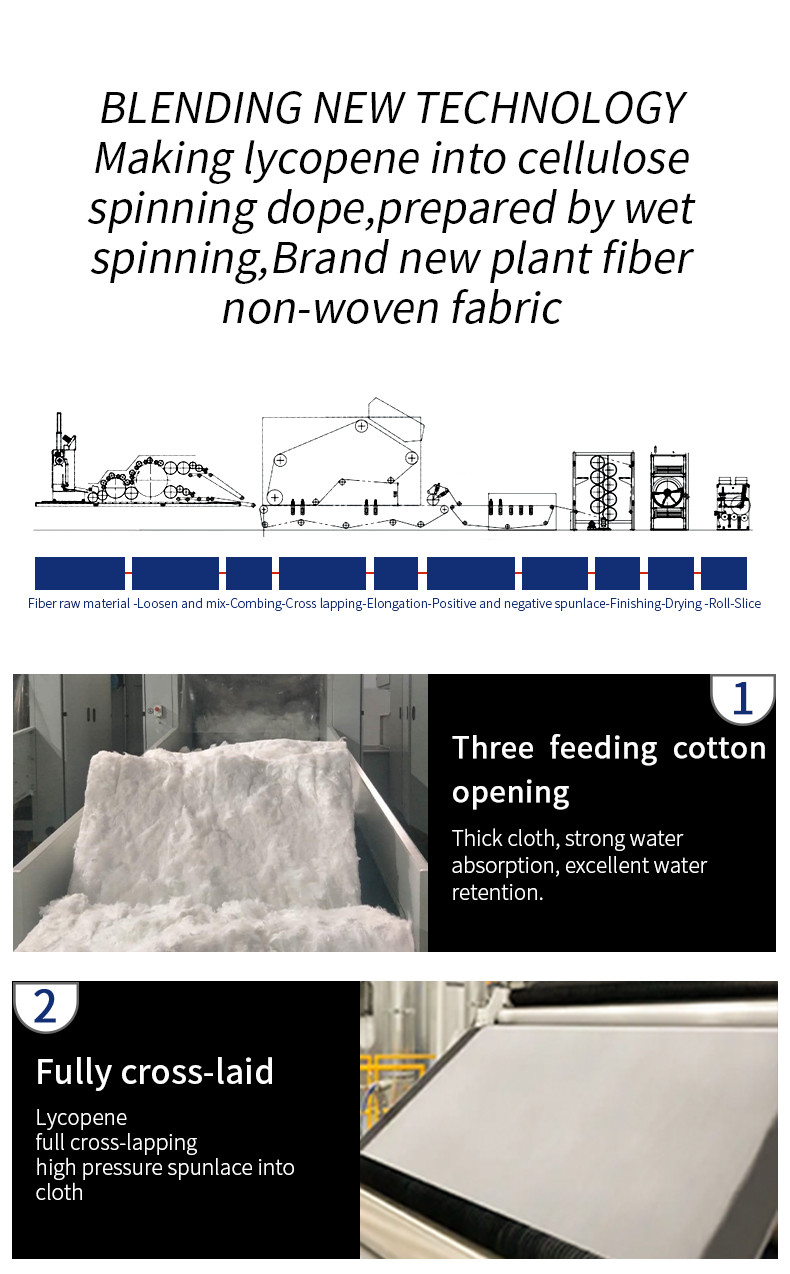 Spunlace nonwoven fabric production process