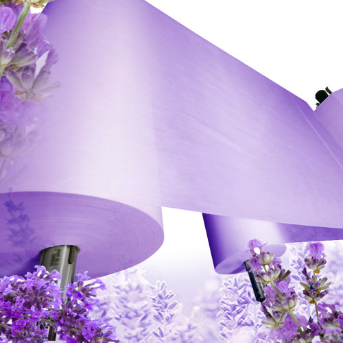 35gsm Purple Spunlace Nonwoven Fabric Roll Lavender Essence Spunlace Nonwoven Manufacturers