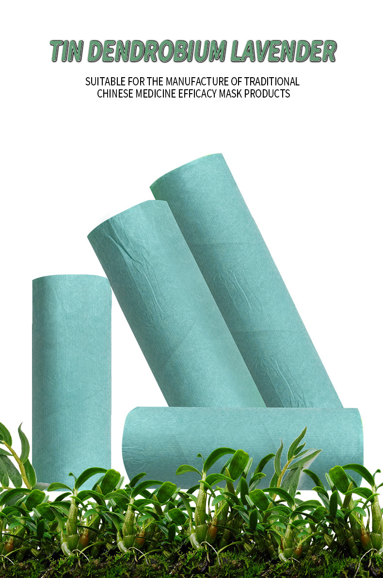 green spunlace fabric roll