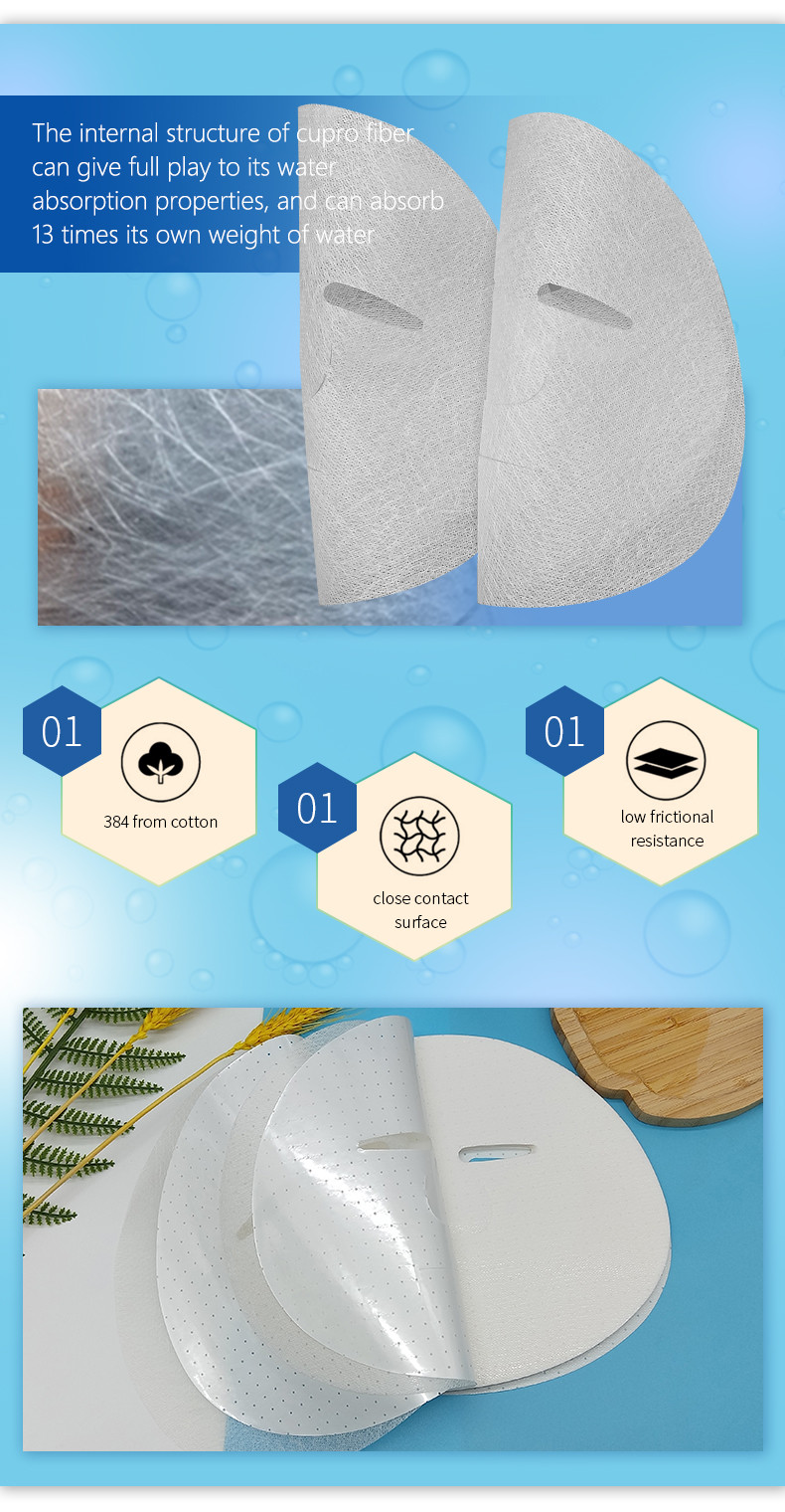 Cupro fiber mask sheet