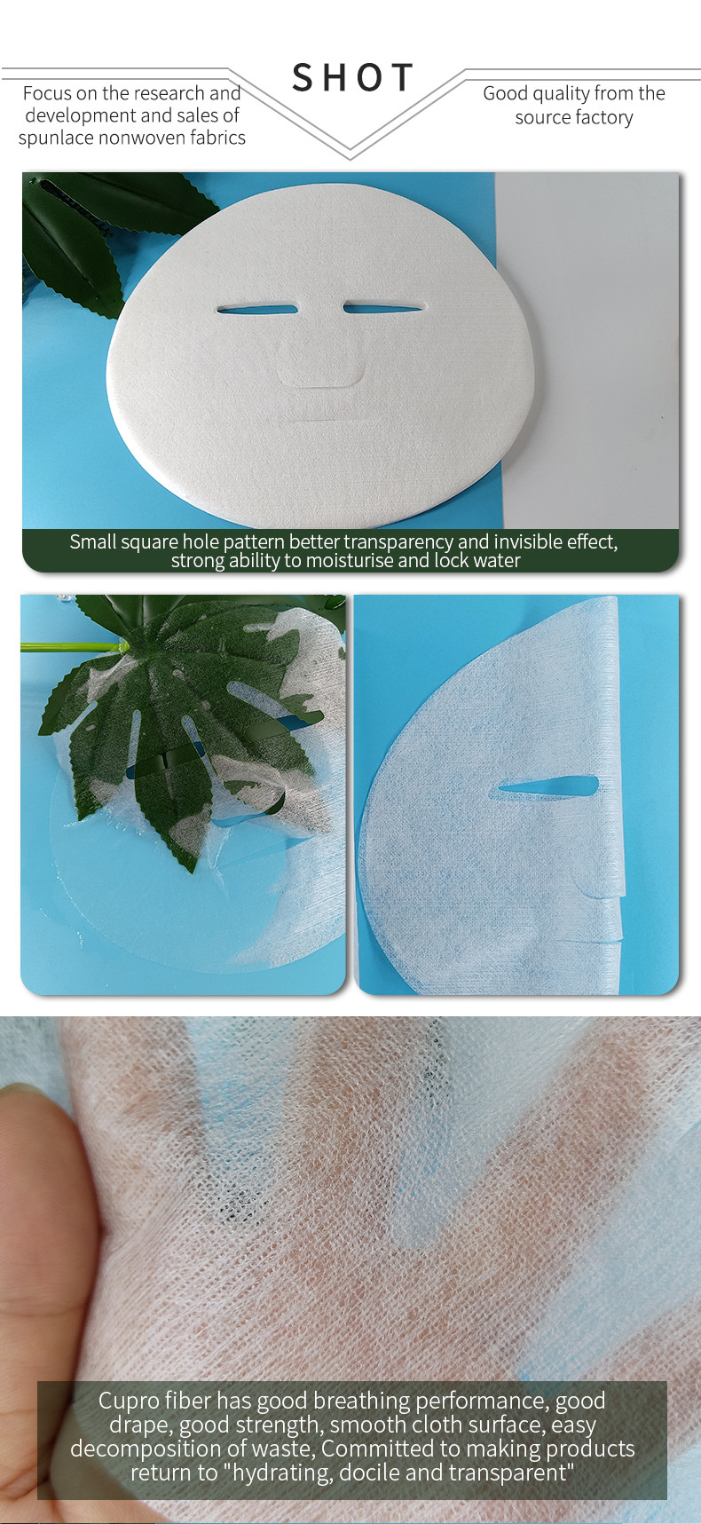 Pre-cut facial mask paper