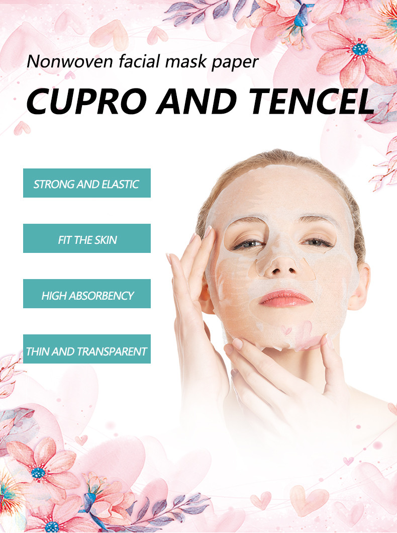 Cupro tencel facial mask paper