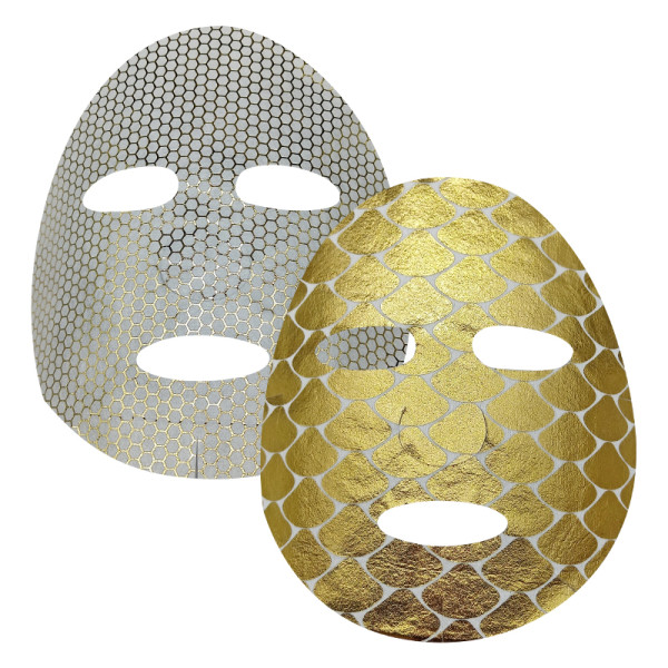 40gsm Tencel Sheet Mask Laser Film Gold Foil Sheet Mask Spunlace Nonwoven Face Sheet