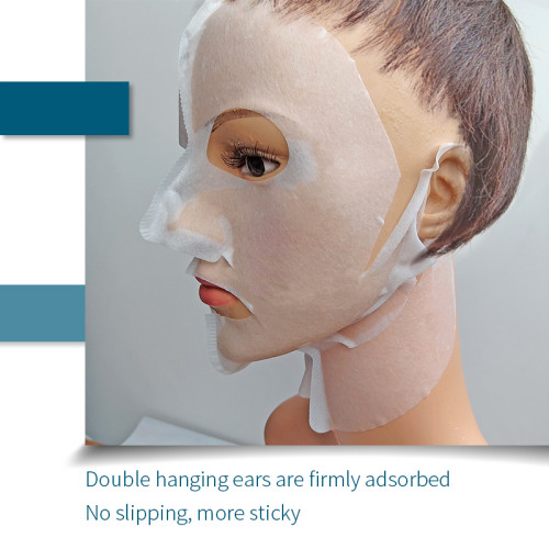 3D mask paper sheet polyester viscose ear-hanging mask paper face and neck nonwoven mask sheet