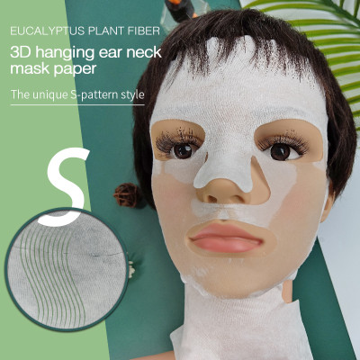 45gsm eucalyptus fiber mask paper sheet ear-hanging mask paper face and neck mask fabric