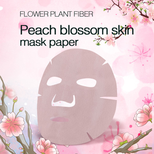 Plant fiber facial mask peach blossom fiber new material for dry mask sheet disposable facial mask