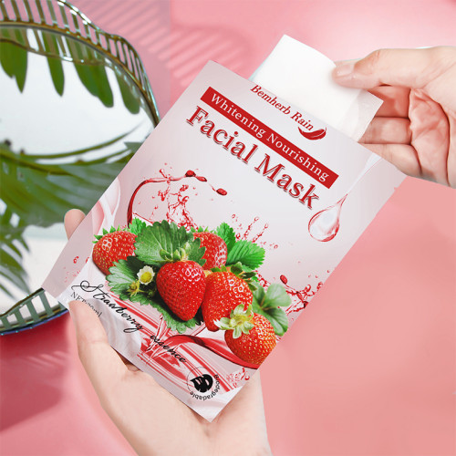 Facial masks Wholesale Custom Strawberry Fruit Facial Mask Whitening Facial Masks Skin Care