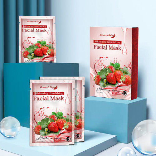 Facial masks Wholesale Custom Strawberry Fruit Facial Mask Whitening Facial Masks Skin Care