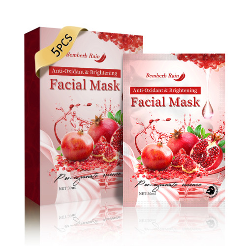 Pomegranate Fruit Facial Mask Anti Aging Mask Sheet Cosmetic Anti-wrinkle Whitening Face Mask Care