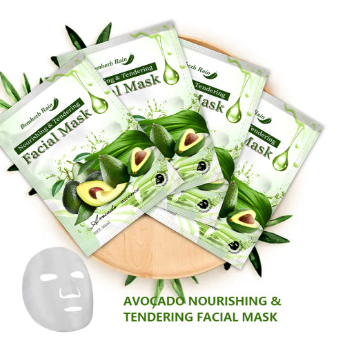 Beauty Fruit Facial Mask Anti-oxidation  Nourishing Facial Masks Skin Care Avocado Korean Face Maskes Sheet