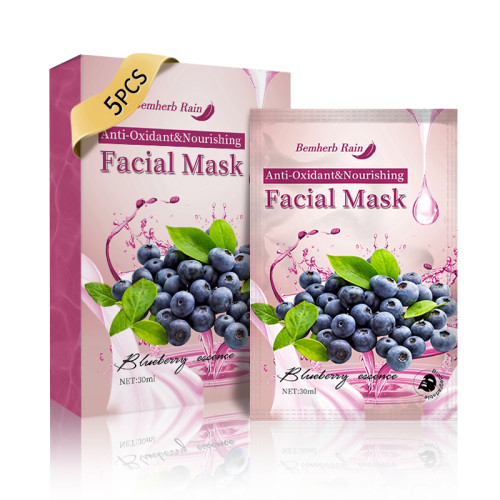 Anti-aging face mask care blueberry fruit facial mask hydrating facial masks wholesale