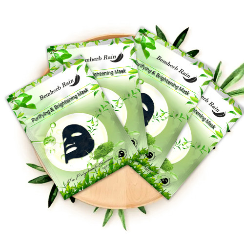 Anti-acne green tea beauty mask oil control mask sheet active carbon cleansing face sheet masks