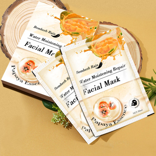 Papaya Korean Face Maskes Sheet Anti Age Face Mask Care Ecofriendly Facial Masks Wholesale