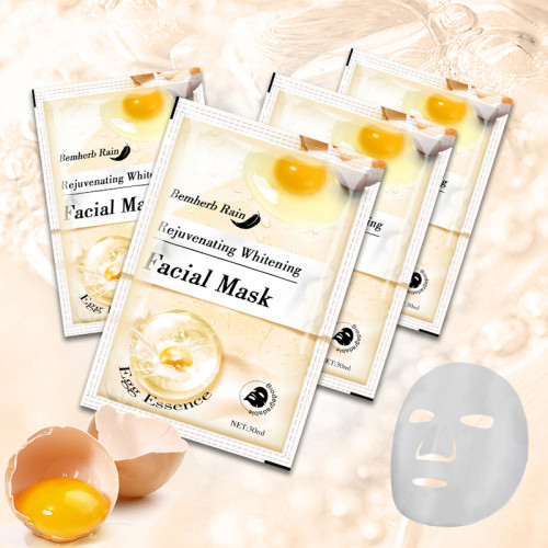 Egg Essence Sheet Mask Whitening Smooth Moisturizing Skincare Facial Sheet Pore Shrinking Collagen Masks