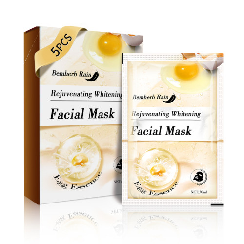 Egg Essence Sheet Mask Whitening Smooth Moisturizing Skincare Facial Sheet Pore Shrinking Collagen Masks