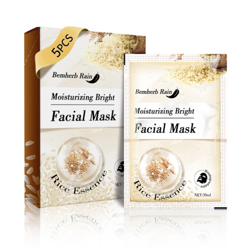 Facial Mask Sheet Mask For Sensitive Skin Whitening Anti-ance Rice Face Mask Care