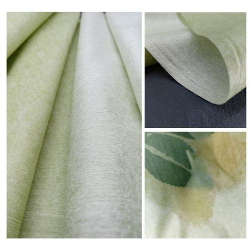 60gsm Two-color Spunlace Fabric Mocha Green Face Mask Raw Material Manufacturer Spunlace Rolls