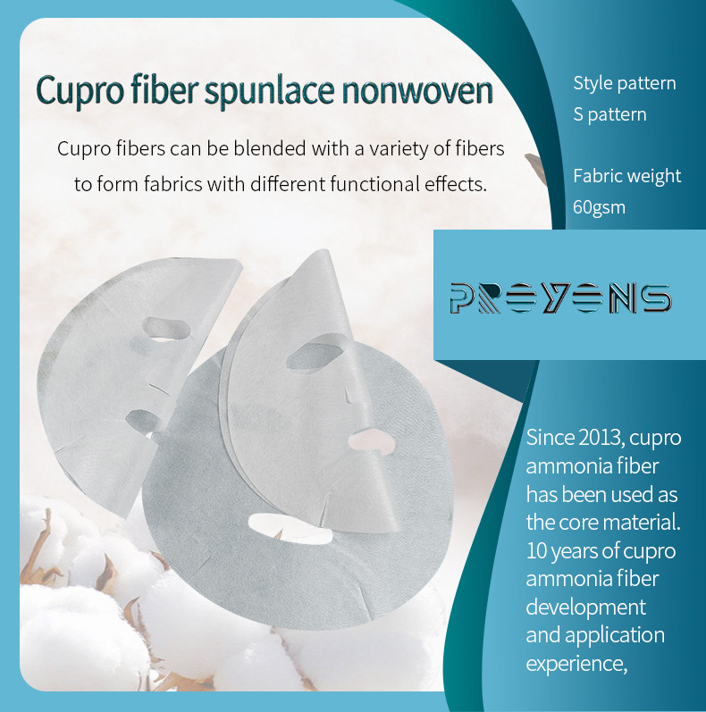 Cupro fiber face mask paper