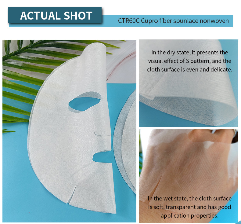 Cupro fiber face mask paper