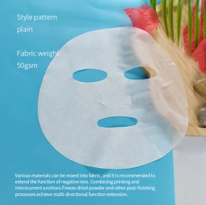 50gsm Plant Fiber Dry Face Mask Sheet Environmentally Nonwoven Mask Sheet Fabric Face Masks