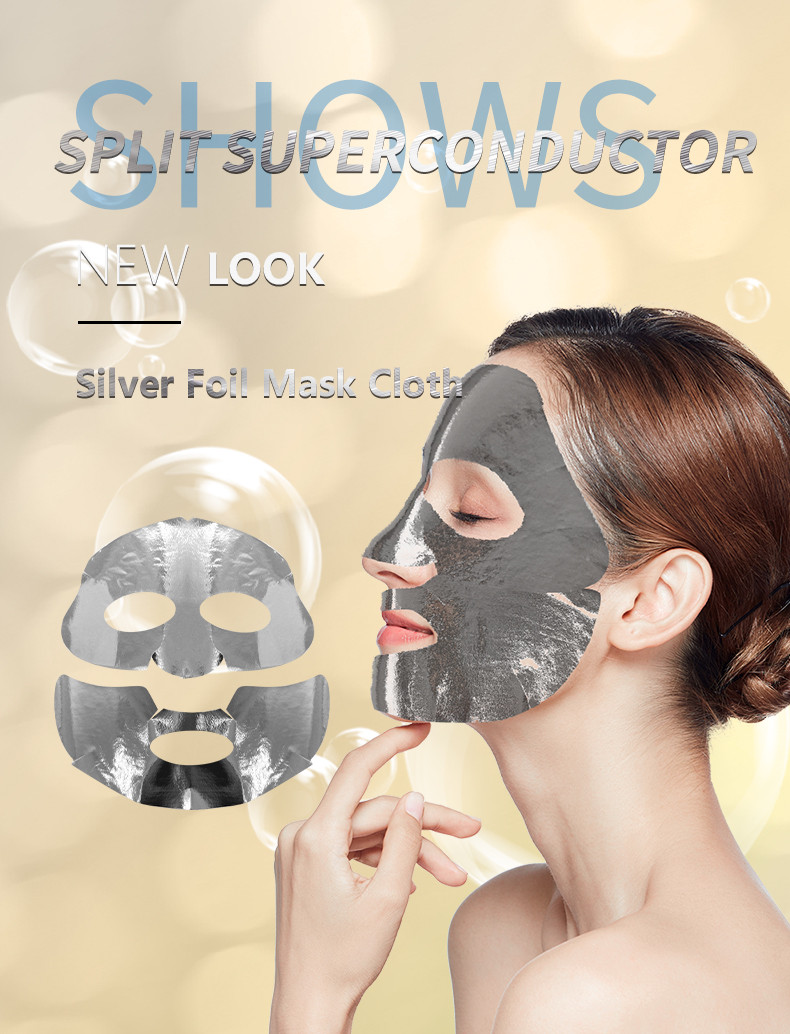 Silver foil fabric face masks