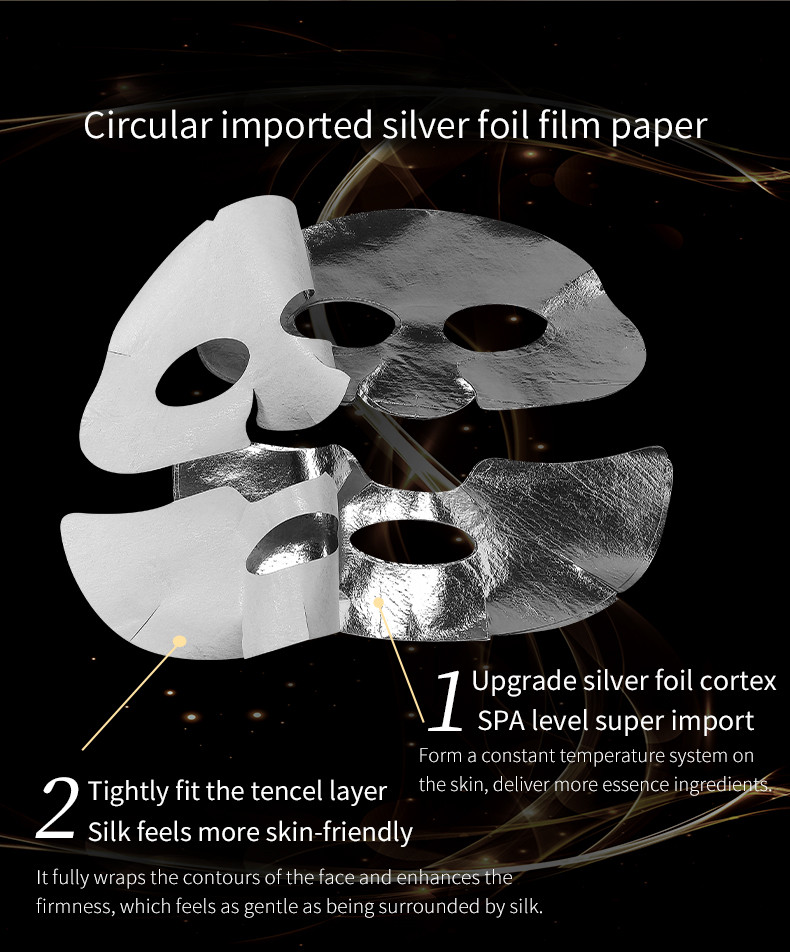 Silver foil fabric face masks