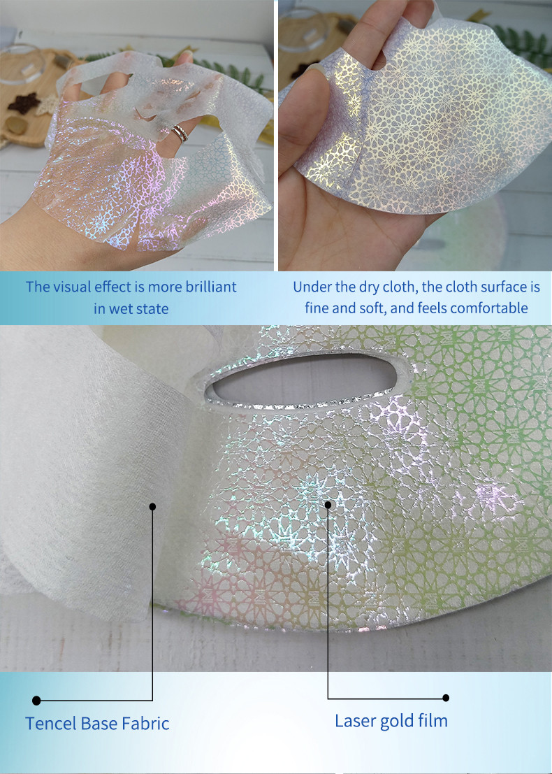 Colorful foil dry face mask sheet