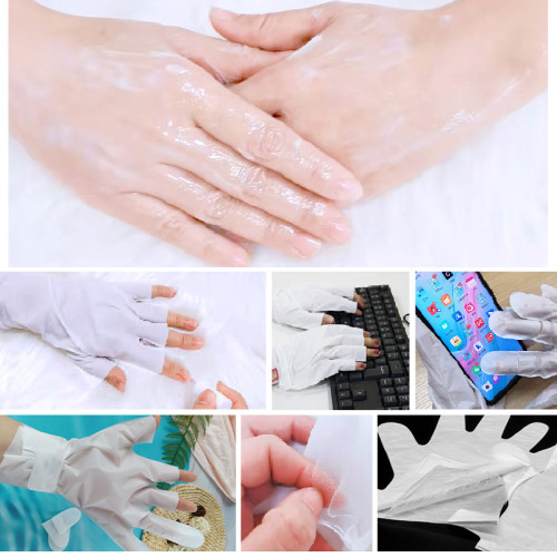 Wholesale PE Hand Mask Material Double Layer Nonwoven Hand Mask Skin Care Hands & Feet Care