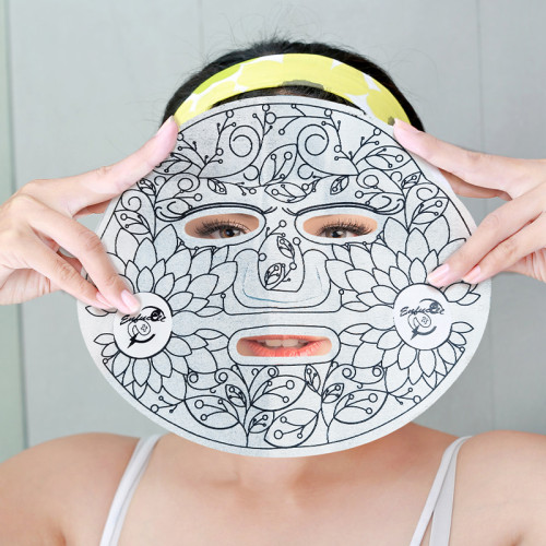 Black technology facial masks paper microcurrent facial mask material acupuncture acupoint dry face mask sheet