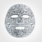 Black technology facial masks paper microcurrent facial mask material acupuncture acupoint dry face mask sheet