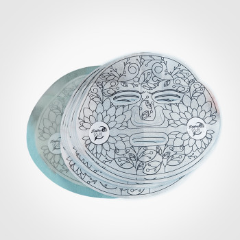 Black technology facial masks paper microcurrent facial mask material acupuncture acupoint dry face mask sheet