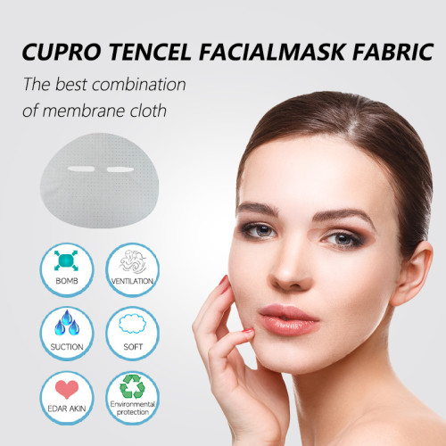 22gsm cupro facial mask invisible tencel face mask materials eco-friendly dry face mask sheet