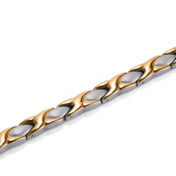 Ladylike Chic Elegant Fashion Silver and Gold plated titanium magnetic womens bracelet
