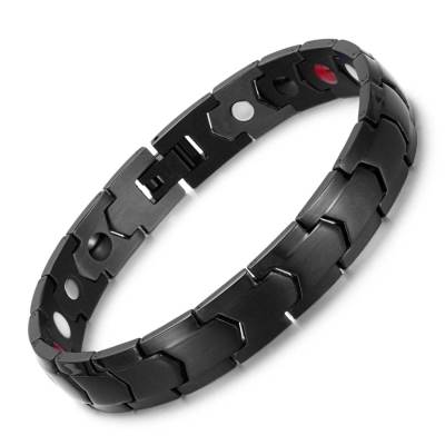 Black Scintillate stainless steel magnetic bracelet