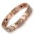 Rose gold scintillate stainless steel magnetic bracelet