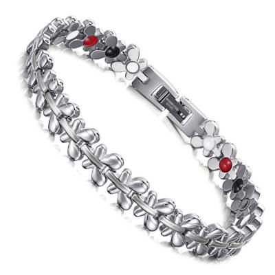 Redolent stainless steel silver color magnetic bracelet