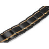 Serendipity stainless steel black and gold color magnetic bracelet