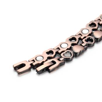 Tryst Heart shape pure copper magnetic bracelet