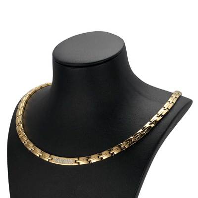 Meraki zircon stone stainless steel magnetic necklace