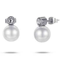 Ylem stainless steel pearl magnetic healthcare earrings