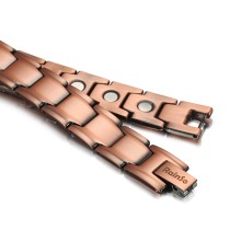 Solid copper magnetic therapy bracelet