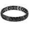 Black WAVE stainless steel magnetic therapy bracelet