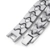 Silver WAVE stainless steel magnetic therapy bracelet