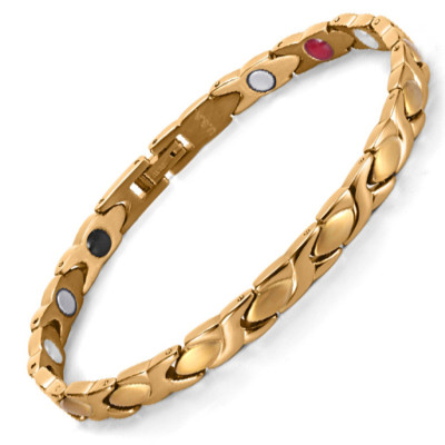 Gold Python stainless steel magnetic therapy bracelet