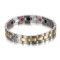 Silver gold tone stainless steel magnetic therapy bracelet